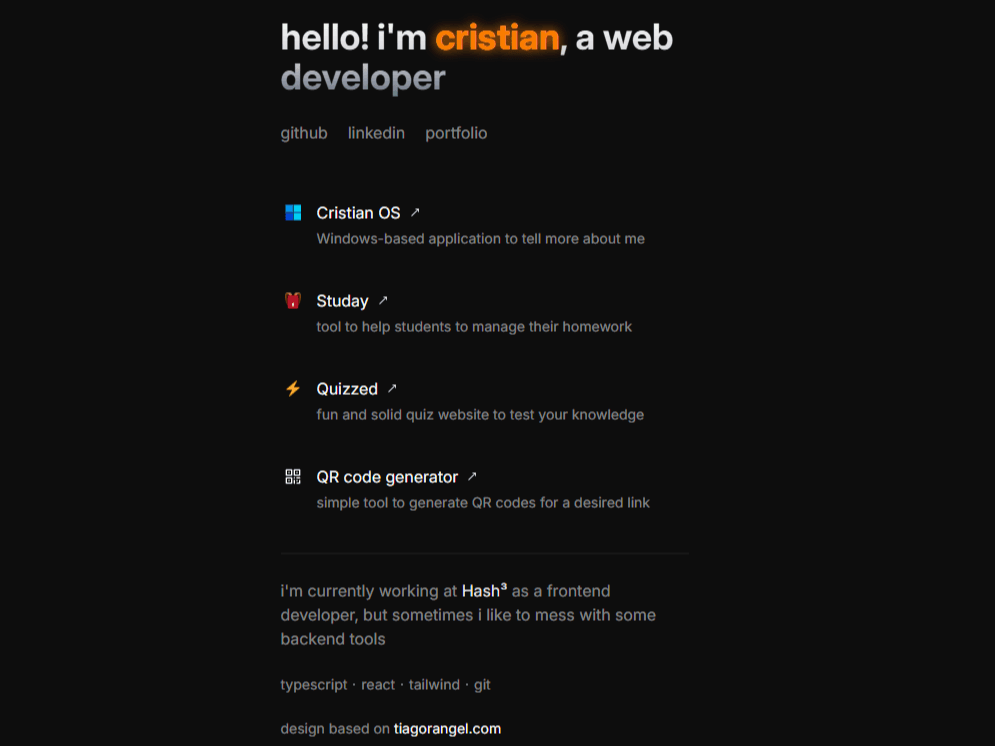 Cristian Links Project Card