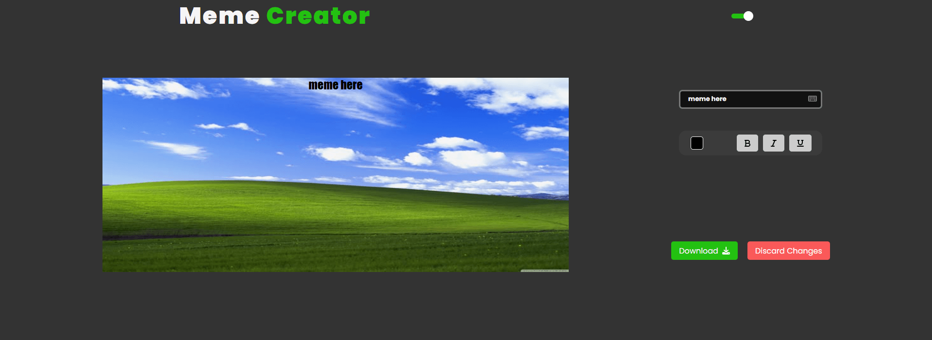 Meme Creator Project Card