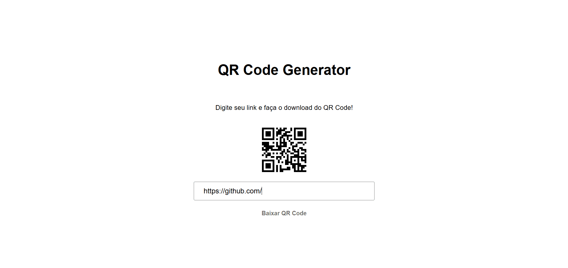 QR Generator Project Card