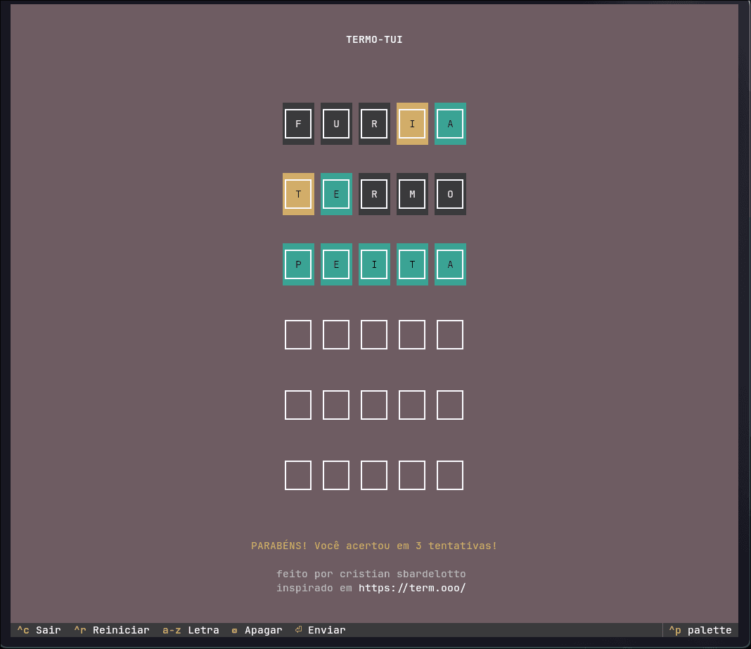 Termo-TUI Project Card